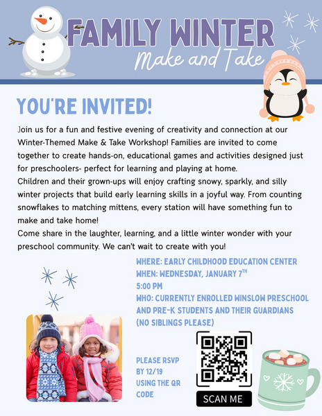 Pre-K Family Winter Event 1/7/26